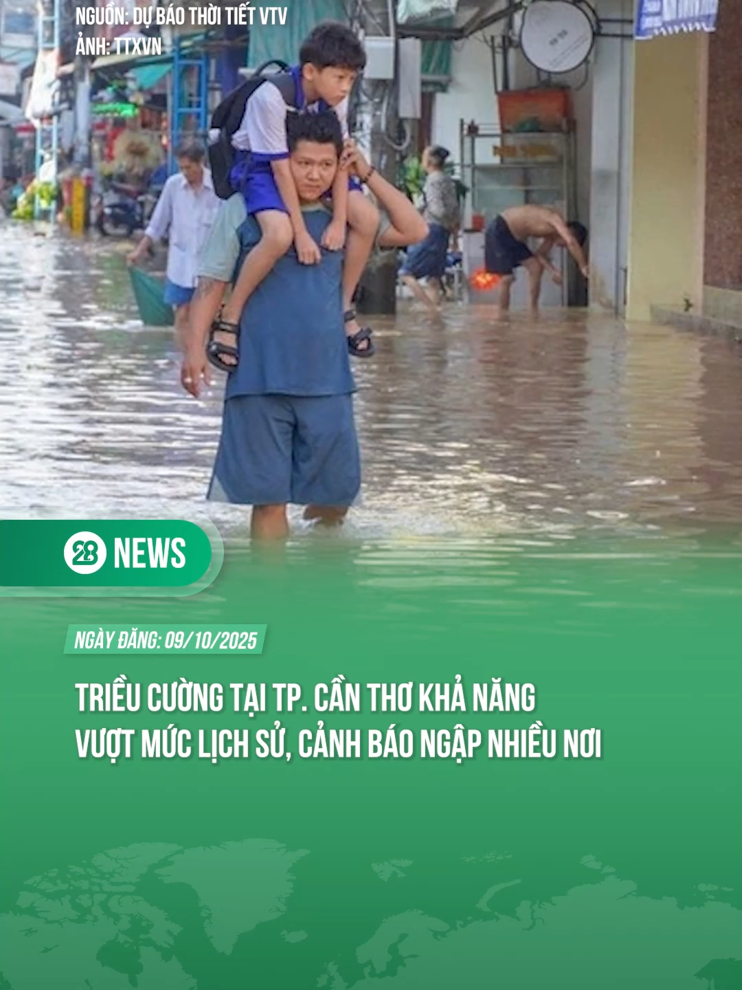 TRIỀU CƯỜNG TẠI TP. CẦN THƠ KHẢ NĂNG VƯỢT MỨC LỊCH SỬ, CẢNH BÁO NGẬP NHIỀU NƠI #theanh28 #theanh28news #tiktoknews