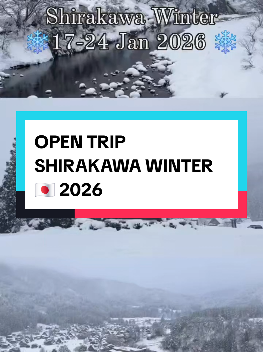 “Ada sesuatu tentang musim sejuk di Jepun yang susah nak lupa...” Salji putih di Shirakawago,   Keindahan seni Kota Lama Takayama,   'Cool vibe' di Dotonbori,   dan keheningan pagi di Kyoto Bamboo Forest 🍃🎍 Kadang, kita cuma perlukan satu trip untuk reset semuanya. 📍17–24 Jan 2026   8H6M Osaka – Takayama – Shirakawa – Kyoto   Trip santai, 14 orang je…   Dan sekarang, *TINGGAL 3 SEAT TERAKHIR* Inilah masanya untuk healing,reunion dgn travel buddy dan family bonding ❤️ Kalau hati dah rasa nak pergi, mungkin ini waktunya...jgn tunggu lagi ..jom reward diri ! 🤗 Call/WhatsApp 019-2069036 #shirakawago  #RoadToJapan  #fyp  #bonappetityourmajesty  #japantrip 