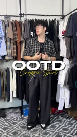 เชิ้ตครอปลายสก็อตลูกรัก##เสื้อเชิ้ต##เสื้อครอป##TikTokFashion##ไอเดียแต่งตัว##OOTD