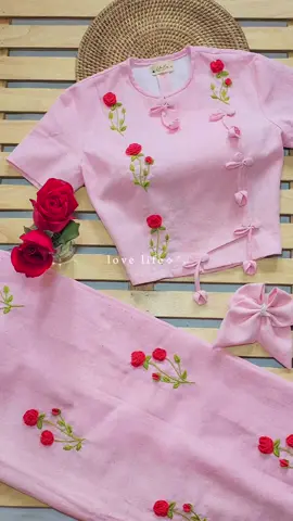 မိန်းမသားဆန်တဲ့အရောင်လေး🩷🩷🩷 #Handmade #localbrand #RTW