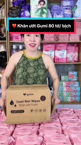 ❤️ Khăn ướt Gumi 80 tờ/ bịch đang có voucher còn hỗ trợ ship về tận nhà quá rẻ #khanuotgumi #cindythuytichcuc
