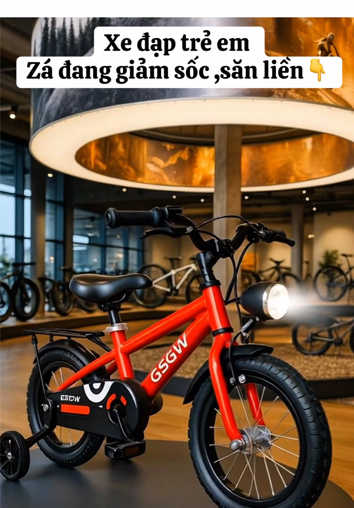 Xe đạp trẻ em có đèn led,phanh kép an toàn,bánh xe chống trơn trượt giá rẻ săn liền #xedaptreem #xedap #viralvideo #xuhuong #thinhhanh 