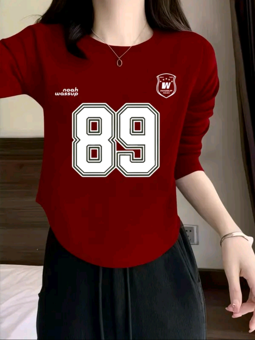 KAOS OBLONG WANITA SPANDEK KASUAL MODEL OVAL LENGAN PANJANG TSHIRT DISTRO PRINTING #atasanwanita #atasankaos #kaoskekinian #kaosoblong #fyp 