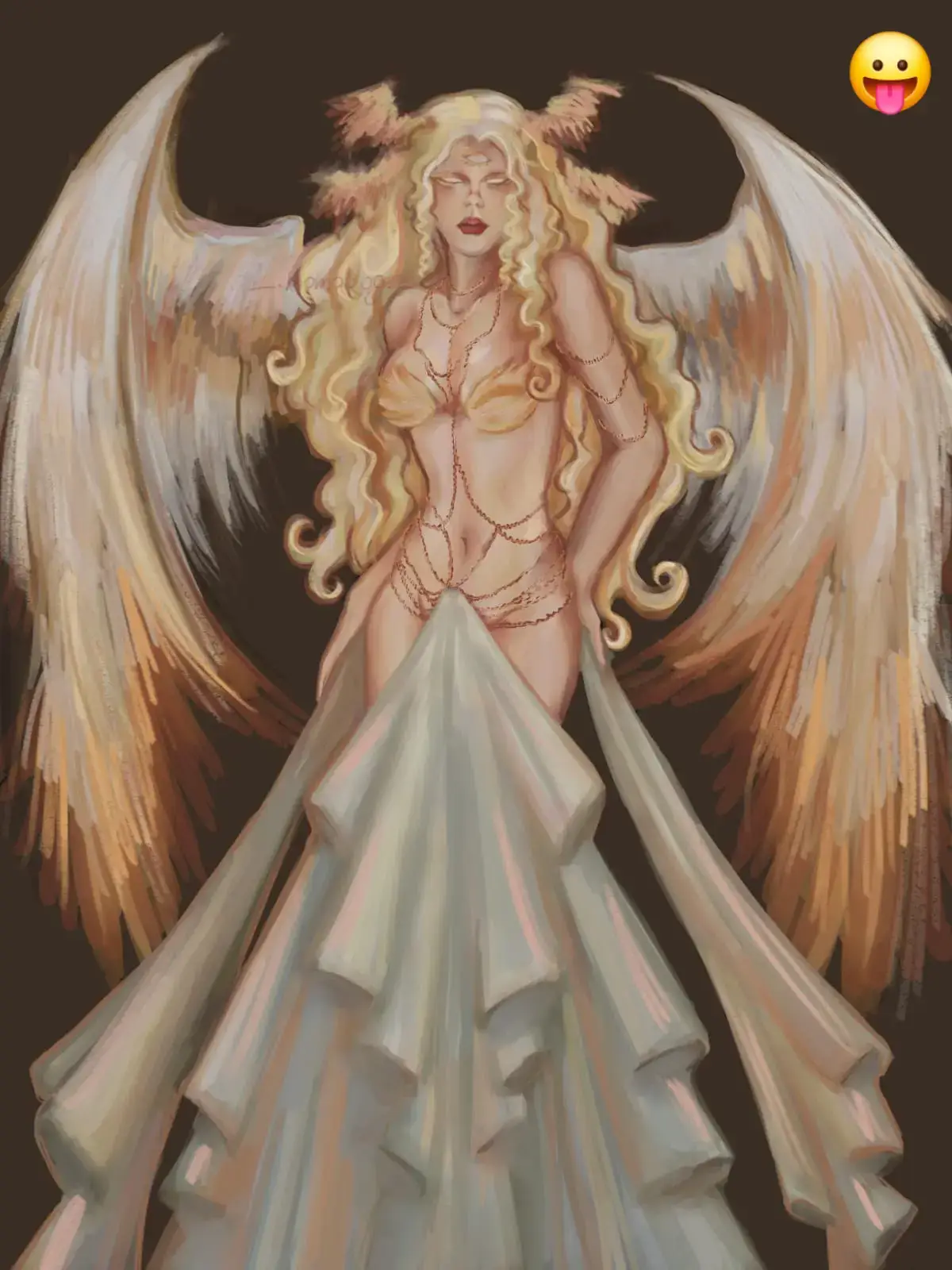 I started this drawing months ago help💔 #oc #angeloc #ocartwork #digitaldrawing #fyypppp 