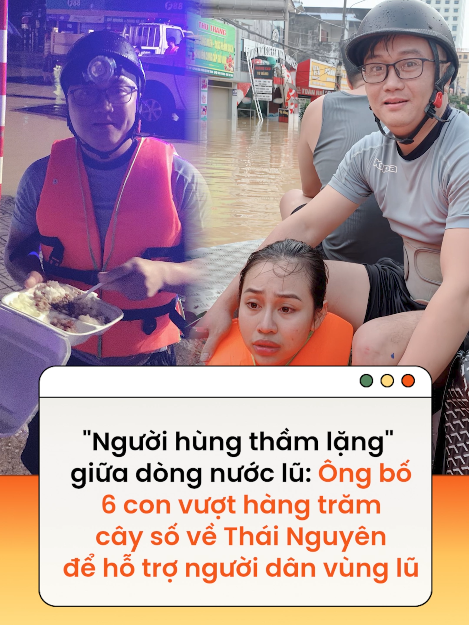 Được biết, không chỉ mùa mưa lũ vừa rồi, mà những năm trước mỗi khi có bão lũ, anh lại để vợ con ở nhà và lên đường đi cứu trợ bà con #news #amm  Theo Thanh niên Việt