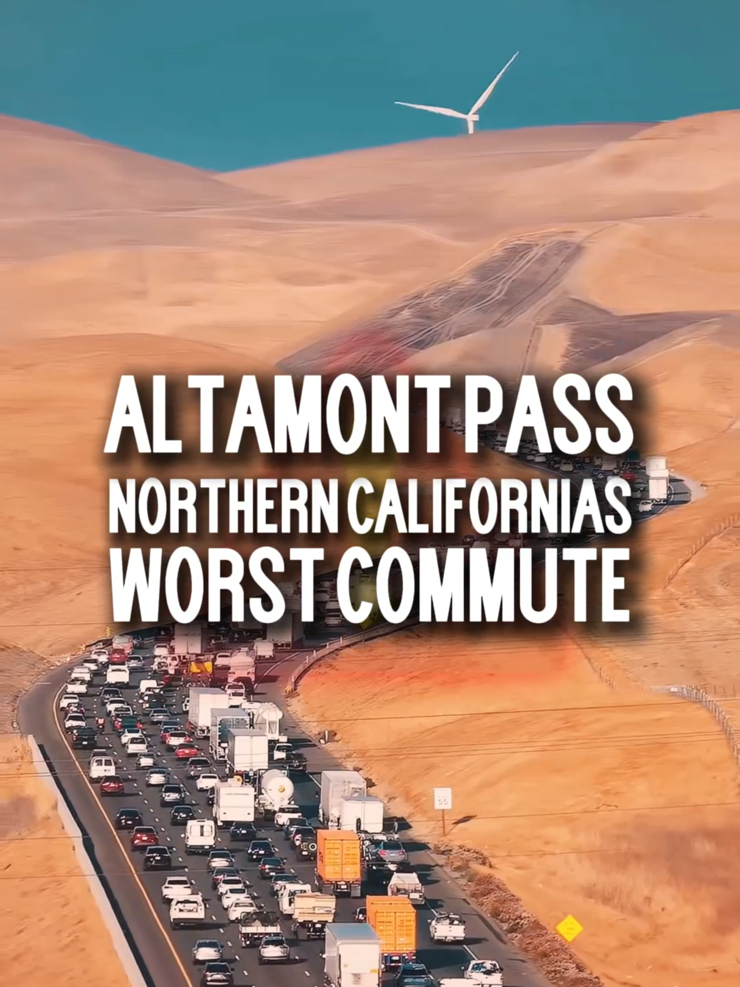 This is Altamont Pass - Northern California's WORST Commute. 🛣️⚠️ #satire #california #urbanism #geography #dangerousroads
