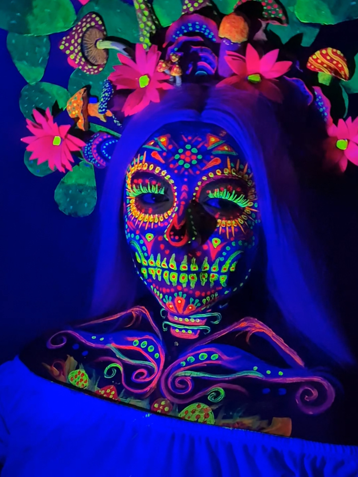 #diademuertos #catrinamakeup  #neon 