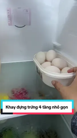 Săn ngây khay đựng trứng 4 tầng nhỏ gọn #khaydungtrung #lamlegiadung #xuhuong #vairal 
