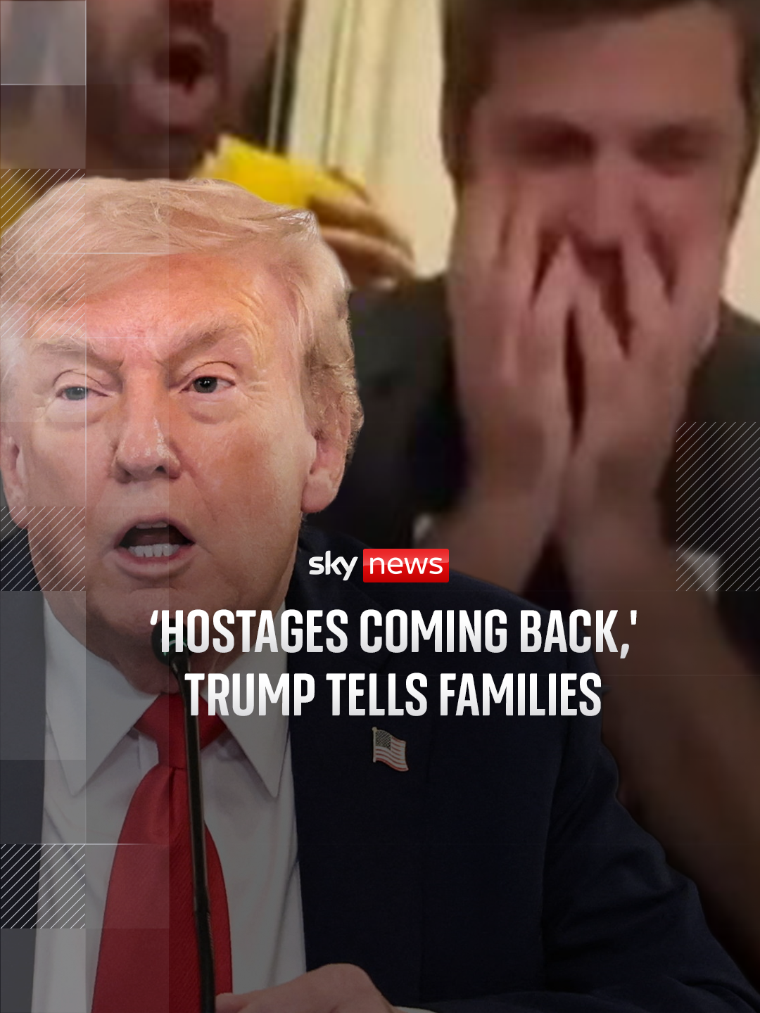 The president speaks to families of Israeli hostages over speakerphone to confirm that they will be released as part of his peace deal. Phase one of the peace plan has been accepted by Israel and Hamas - and will see the release of all remaining hostages, alive or dead. #SkyNews #WorldNews #IsraelGaza