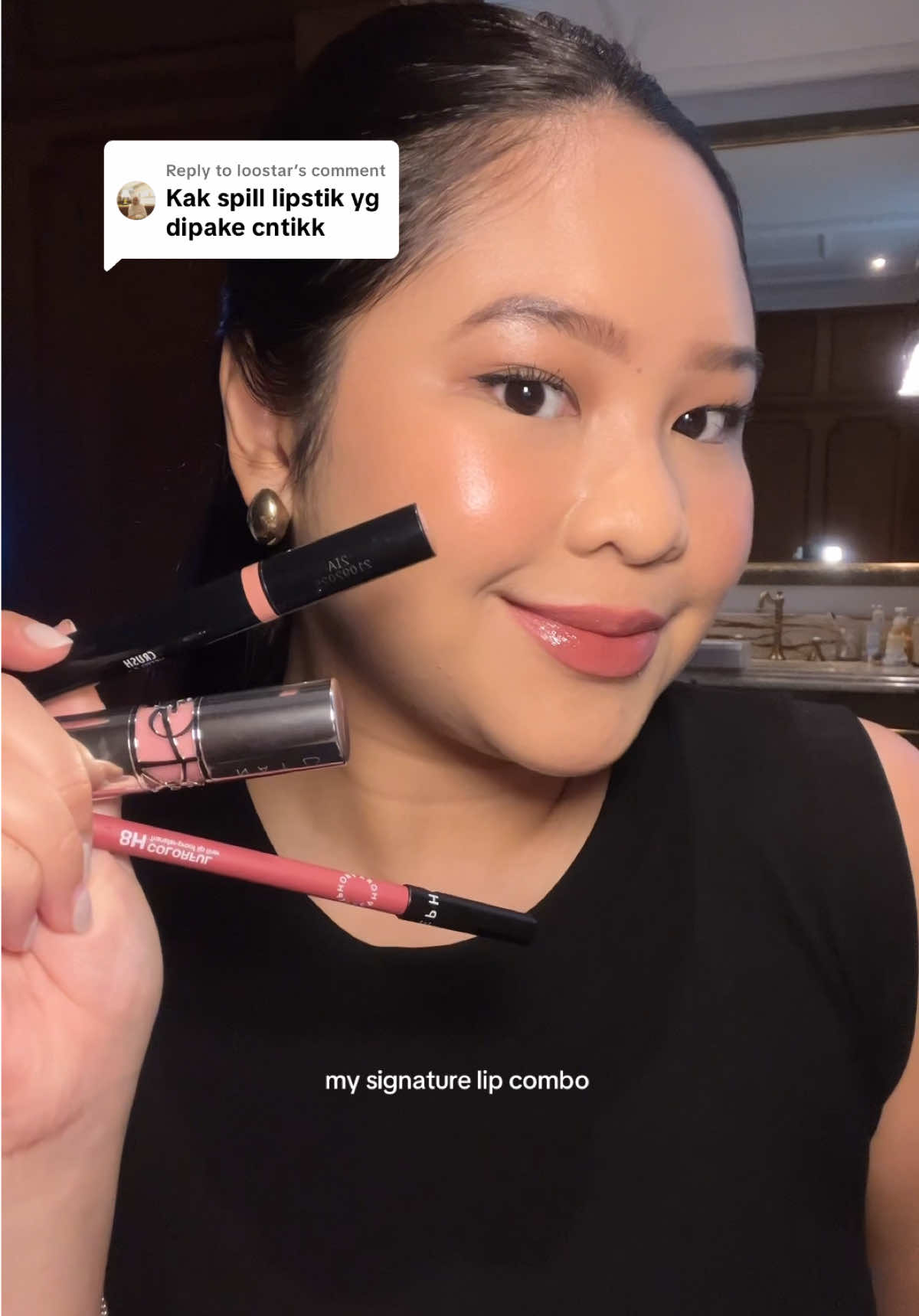 Replying to @loostar  my signature lip comboooo🤍  #lipcombo #lippies #yslloveshine #makeover 