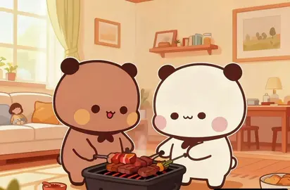 #เทรนต์วันนี้ ปิ้งย่างกันค่ะ #BubuDuduHappyCorner #bubududu #BubuDuduCozyCorner #Skullpanda  @Bubu Dudu Cozy Corner  @Bubu Dudu Cozy Corner  @Bubu Dudu Cozy Corner 