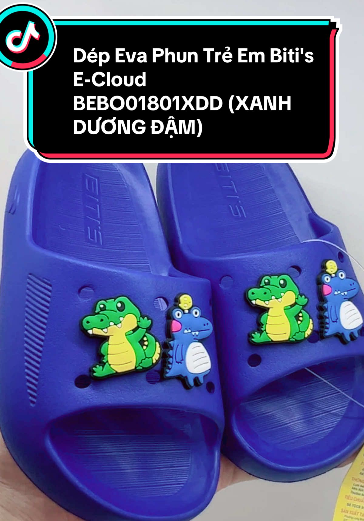 Dép Eva Phun Trẻ Em Biti's E-Cloud BEBO01801XDD (XANH DƯƠNG ĐẬM) #thuỷlt #thuỷbán👠 #giàydép #bitis 