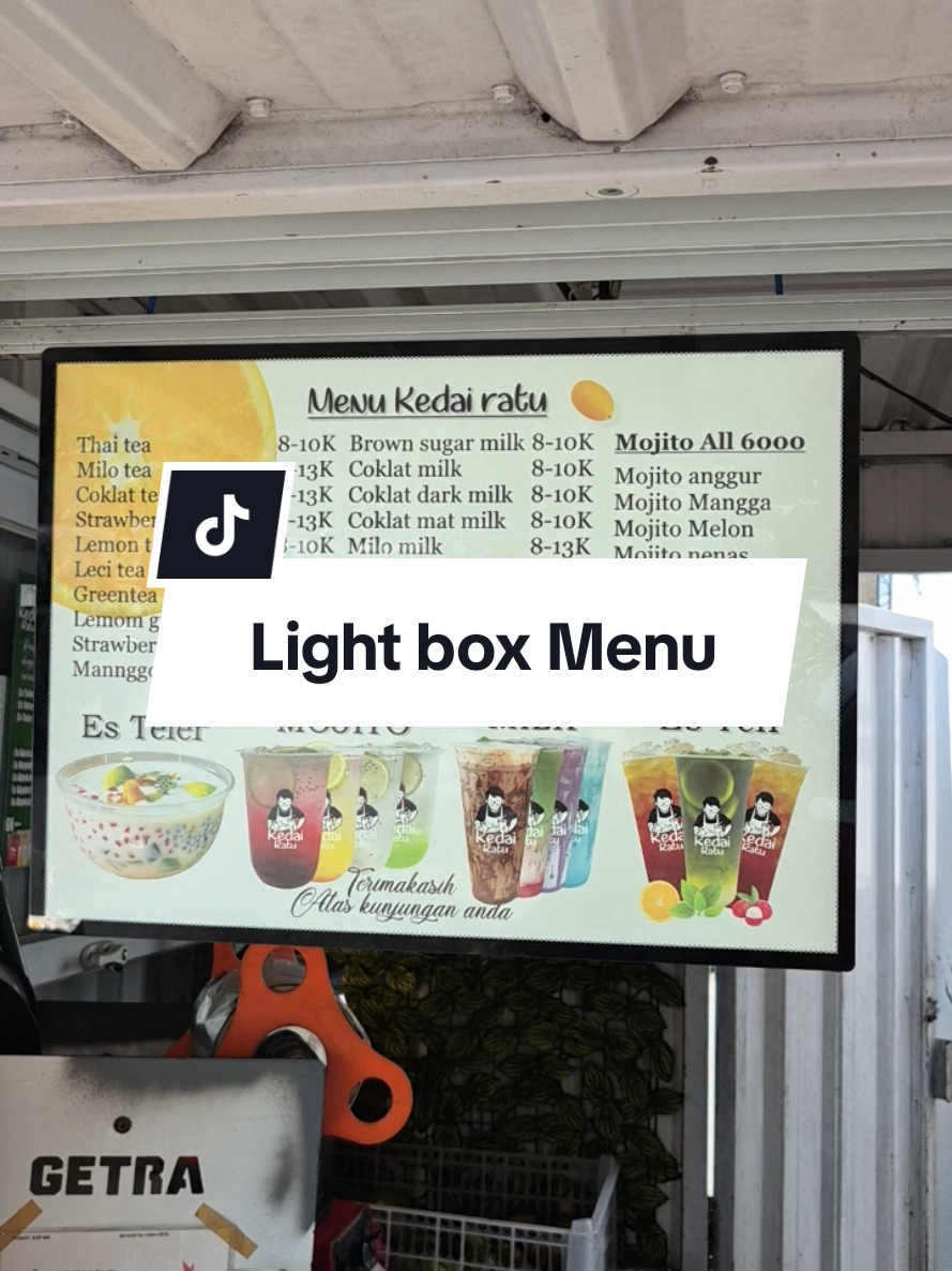 Light box Memu LED sangat keren untuk pajangan menu ,bikin ngiler paran pelanggan. #lightboxmenu #menuled #LiveOutlandish 