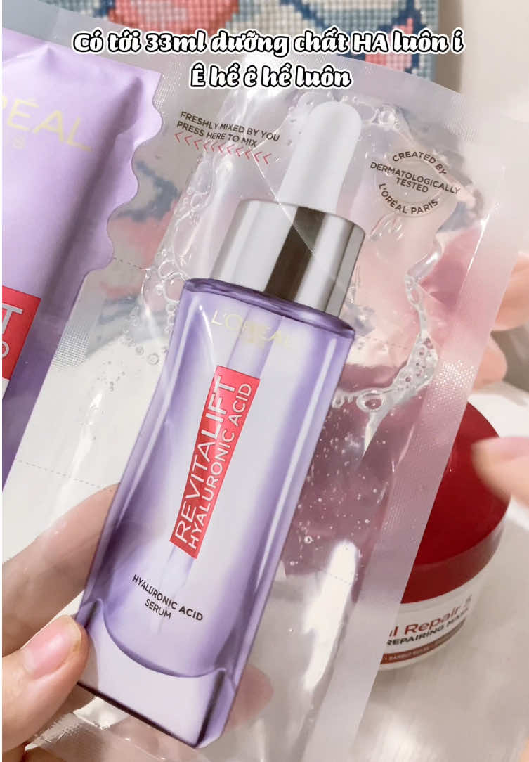 Mặt nạ kết hợp serum L’Oreal Paris ✨#TikTokAwardsVN #trending #xh #fypシ゚ #unboxing 