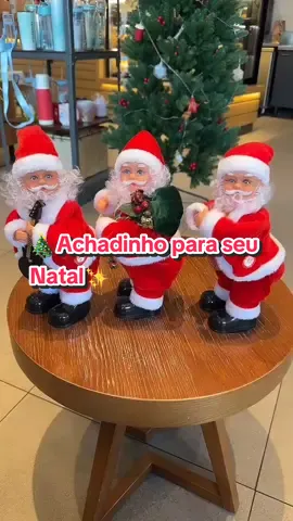 ✨ Achado na shopee 🎄🎅🏻 Papai Noel De Dança Com Música Elétrica/Brinquedo De Boneca De Natal/Decoração De Festa Presente Infantil 🚩Link nos comentários  #natal #decoração #shopee #creatorsearchinsights 