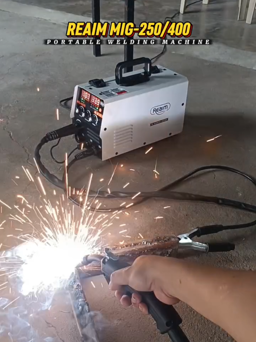 REAIM MIG-250/400 Portable Welding Machine Heavy Duty IGBT Inverter Gasless Welder MMA/TIG/MIG. Pefect For Diy & Work Use🔥 #reaim #weldingmachine #welder #welding #fyp 