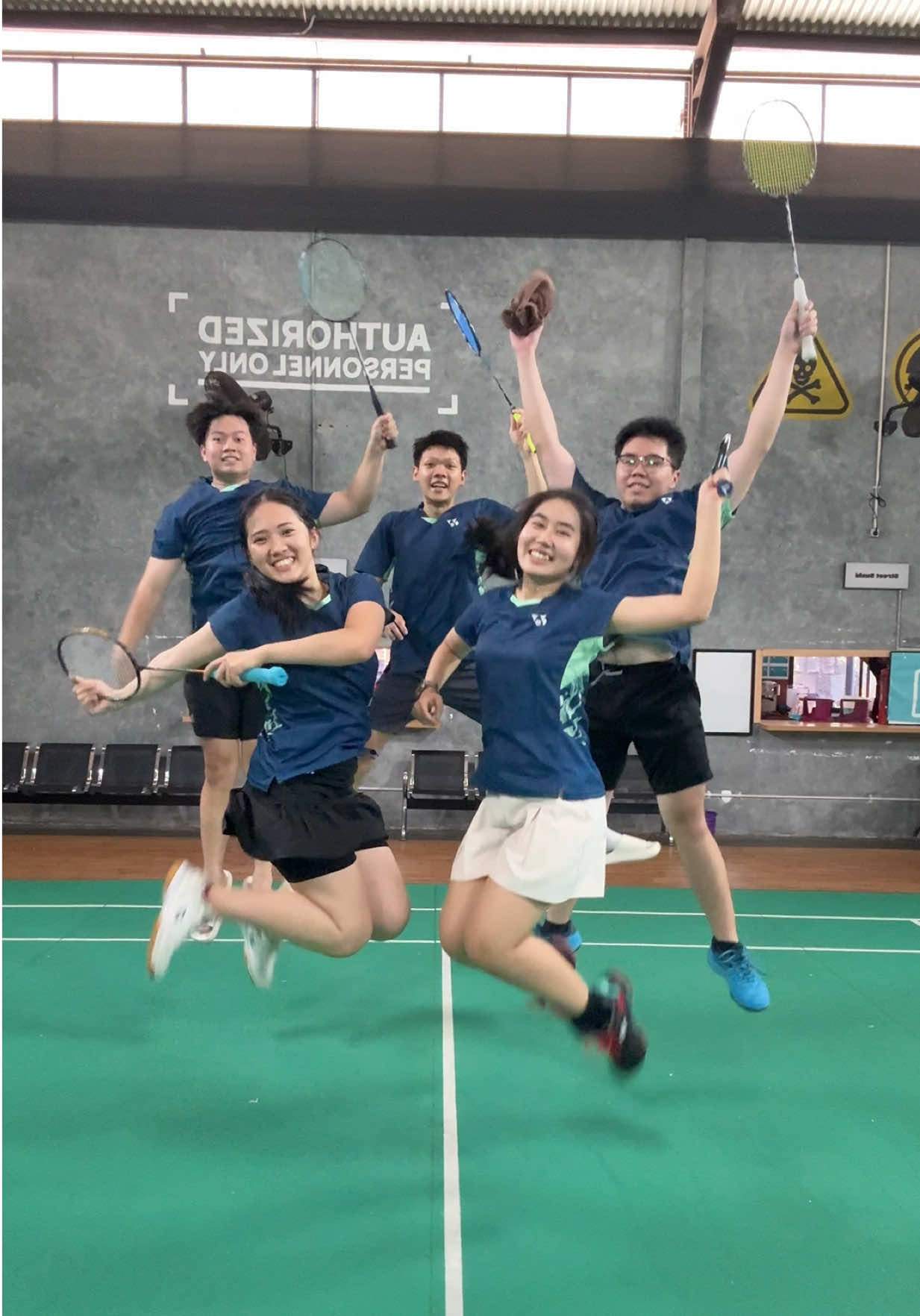 Matching jersey, Voltminton edition💙 #badminton #bulutangkis #fyp #outfitbadminton #badmintonplayer 