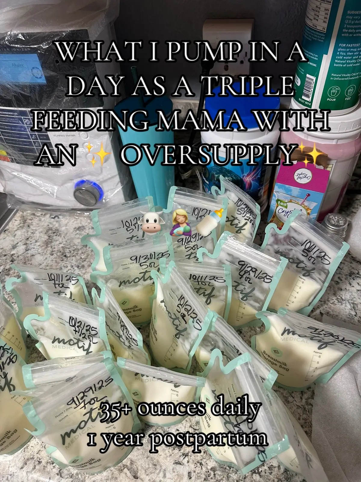 Everything I pump is AFTER nursing bubs, I’m so proud of my boobs for making so much even a year postpartum 💖 #pumpandpourwithme #pumpandpour #oversupply #pumping #breastmilk 