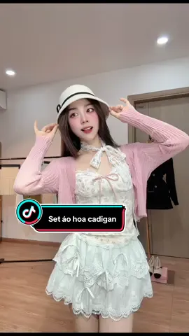 Set áo hoa cadigan #đỗhuyềnshop #hufuboutique #viral #xuhuong #xuhuong #thờitrangnữ #japan #OOTD 