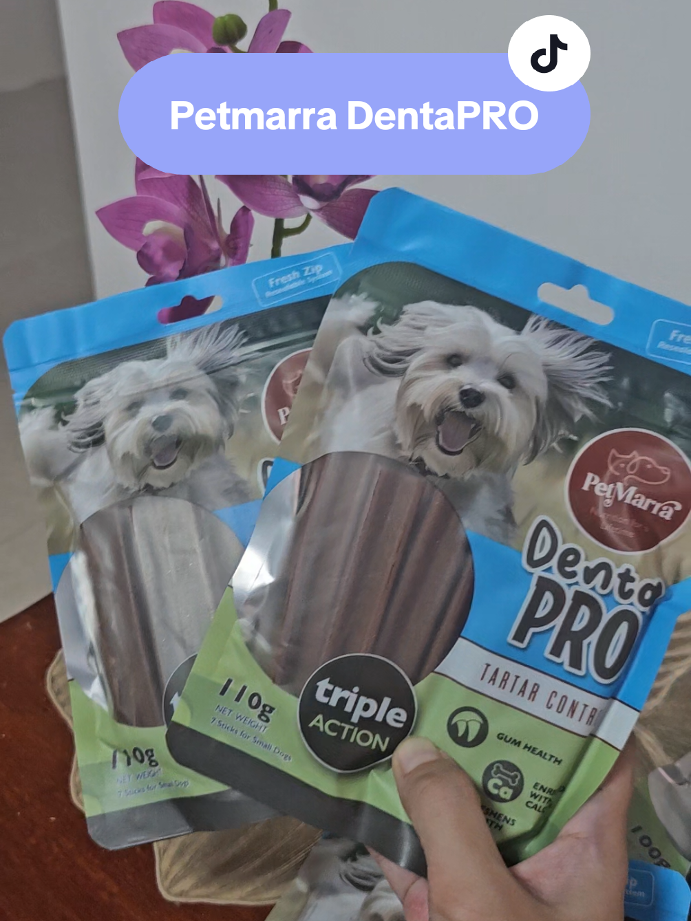 Next time daw buo na yung ibibigay sa amin para di nako magreklamo. saka ang mura nito para tipidin pa. #petmarradentapro #petmarra #pettreats #dentalstick #dogsoftiktok 