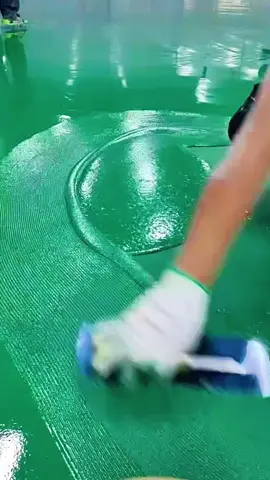 Polyurethane mortar topcoat scraping application#epoxyfloor #polyurethanefloor #聚氨酯砂浆地坪 #industrialflooring 