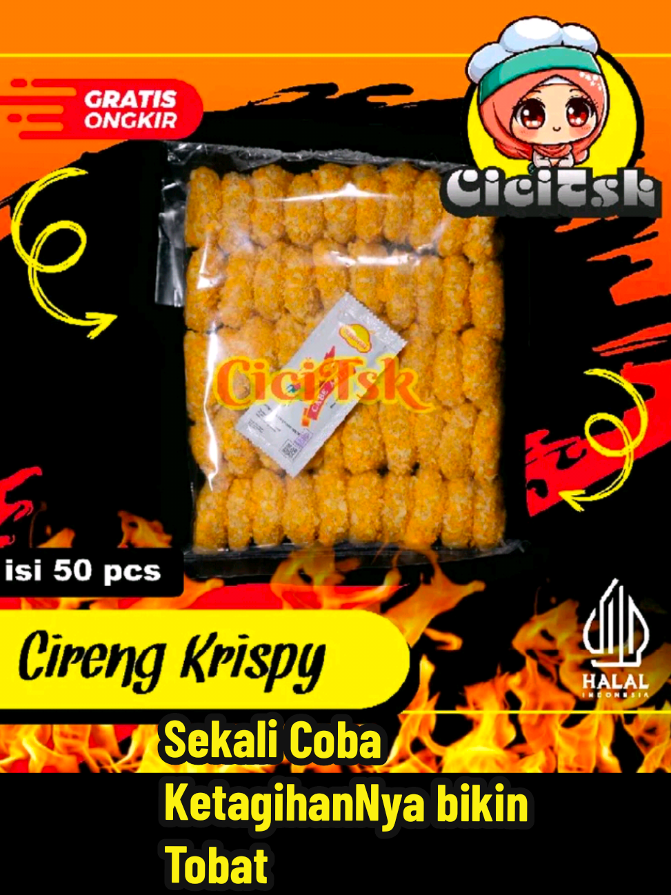 Cireng Krispy isi 50 Enak Dan Gurih #cirengkrispy #cirengenak #cirengviral #belanjatiktokshop #fyp 