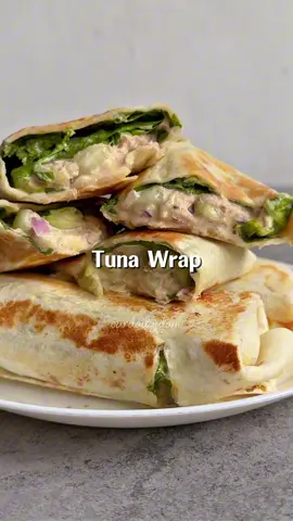 Tuna Wrap (para sa mga naka-NO RICE dyan! 😅) 1 can tuna (drained) 1 pc onion (chopped) 1 pc cucumber (seeded, chopped) pinch of paprika, salt & pepper 2 pcs calamansi juice (or lemon juice) cheese (grated or cubed) 1/2 cup japanese mayo 4-6 pcs tortilla wraps lettuce **can add corn, shredded chicken or roasted chicken to replace tuna**