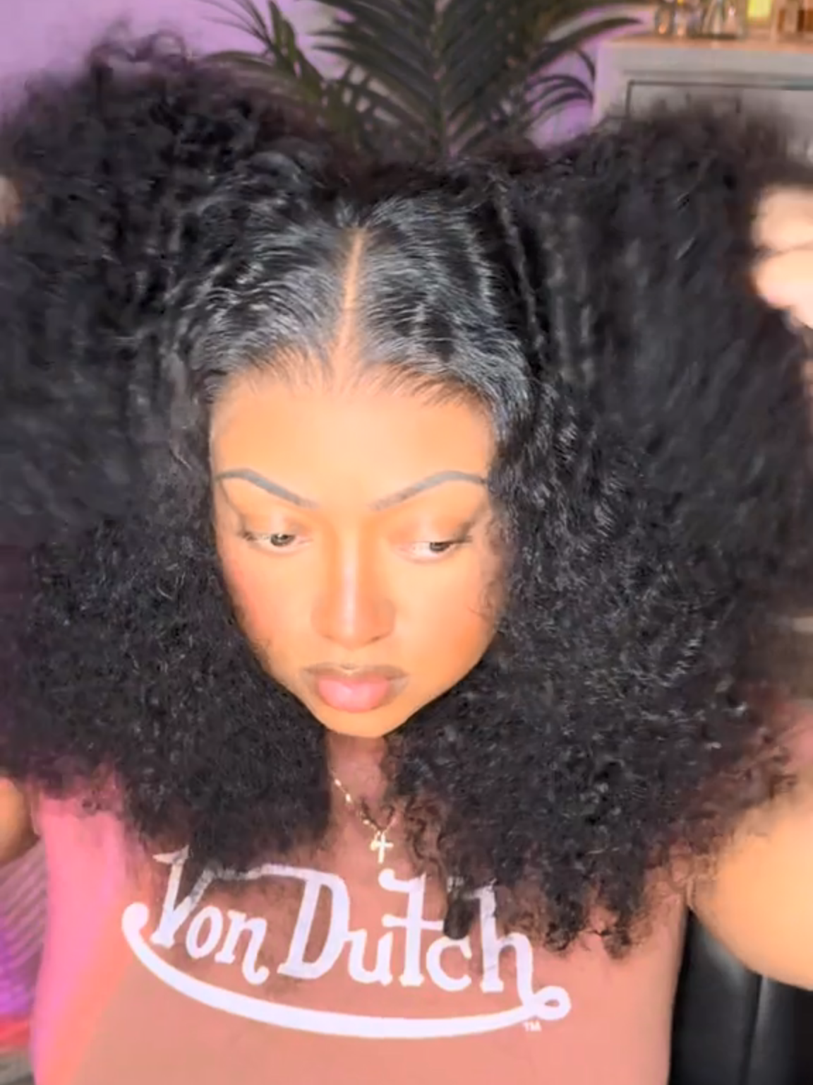 Burmese curly can giving me character energy#westkisshair #fyppppppppppppppppppppppp #wigtok #fyp #hair #hairstyle #linkinbio #wig #wiginstall #gluelesswig #burmesecurlyhair