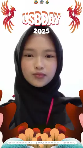 USB DAY 2025!
 Halo saya Aura Khairani dari Fakultas Ilmu Sosial dan Politik Program Studi Ilmu Komunikasi siap berpartisipasi aktif dalam rangkaian kegiatan USB
 DAY 2025 dengan semangat LEAD: Learn, Empower, Achieve,
 Dignity.
 Setiap langkah kecil adalah bagian dari perjalanan besar menuju
 integritas dan prestasi.
 Melalui USB DAY 2025, mari kita bersama-sama membangun
 karakter, memperluas wawasan, dan memberikan dampak positif
 bagi lingkungan sekitar. 🌱
 