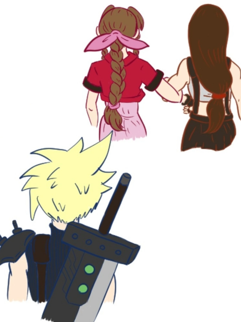 We all know this is canon in another universe 🤭 #ffvii #ff7 #cloudstrife #aerith #tifa 