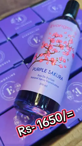 Rs-1650/= Online delivery available  contact 0772595123 #purplesakura  #Evangeline  #perfume  #pinksakura #puttalam 