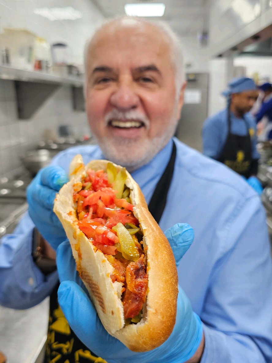 Meet the Bandari Sausage, also known as Sosis Bandari in Farsi — a hearty Iranian street favorite. Spicy sausages tossed with onions and tomato paste, finished with cucumber pickles and fresh tomatoes, all tucked in a freshly baked baguette. Perfect for dine-in or delivery — the choice is yours #food #اكل #مطاعم_دبي #tiktokcookbook #sandwich 