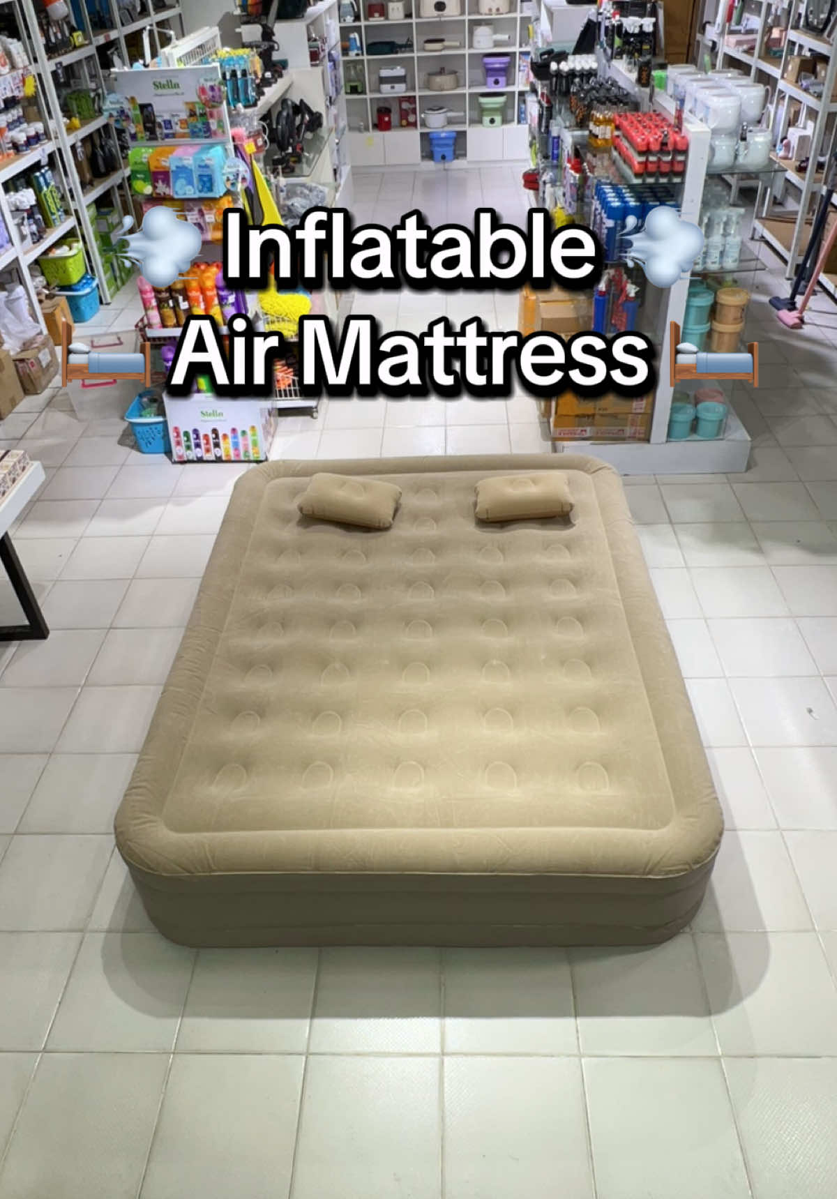 Ever need an extra mattress around so you can laze around? Or bring it camping with you for extra comfort 🫶🏻 Just arrived in Hari Hari Enterprise SPG 889 JANGSAK with two sizes available- QUEEN & SINGLE 🫵🏼 Queen up to 300KG & Single up to 150KG 🫰🏻    We are open DAILY from 9AM - 8PM or catch our LIVE every weekdays 🥳#inflatablebed #campinghacks #bruneitiktok #bruneifyp #bruneiviral 