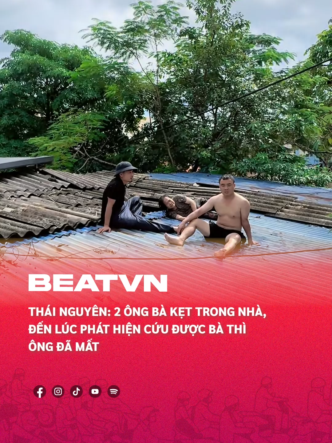 2 ông bà bị kẹt trong cơn lũ ở Thái Nguyên #beatnetwork #beatvn #thainguyen #ngaplut