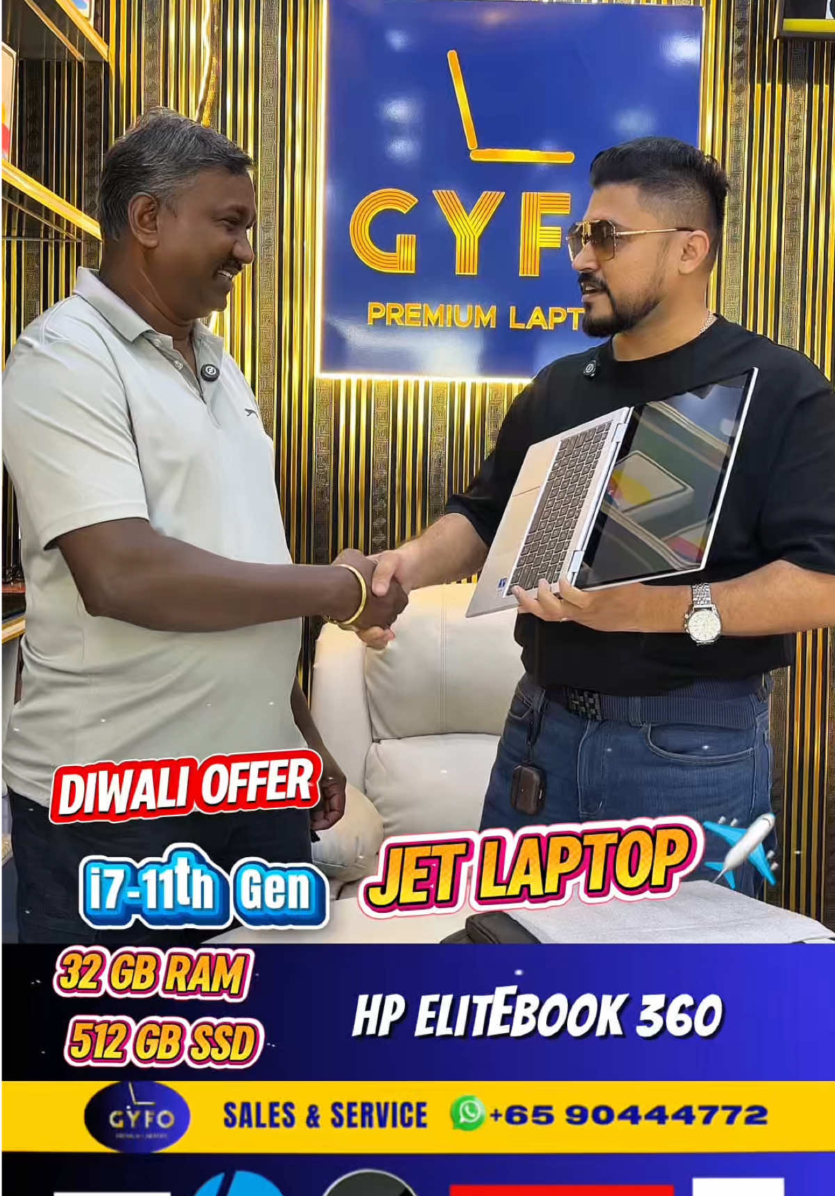 Jet laptop ✈️ HP EliteBook x360 (830 G8 )🥳 i7-11th Gen 32GB RAM  512GB SSD 8gb Intel iris XE Graphics card   With Warranty *Free - bag, BT Mouse* styuls pen Charger Used / brand new condition  Free :          Diwali crackers 🥳 With door delivery with your house   First 100 people only  Booking starting from        Oct 1 to 5 For more details +65 90444772 GYFO premium laptops  📍Near mustafa @100 Desker Road # 01-01 singapore 209622 For more details +65 90444772 #singapore #tamil #laptop  #Hp #creatorsearchinsights 