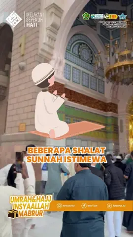 ✅ JANGAN SAMPAI TERLEWAT! Checklist Sholat Sunnah Spesial Saat Kamu di Tanah Suci! Setiap jengkal Tanah Suci adalah tempat mustajab untuk berdoa. Tapi, ada 4 sholat sunnah yang jadi 'hadiah utama' karena cuma bisa kamu lakukan di sana. Yuk, masukkan ini ke dalam dream list ibadahmu! 👇 📍 Sholat di Hijir Ismail Bayangkan sholat di dalam bagian Ka'bah! 