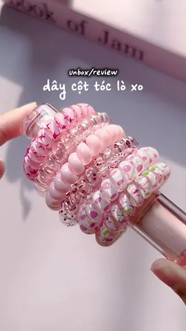Dây cột tóc lò xo nhiều màu pastel xinh xĩu luôn mấy bà 😍 #daybuoctoc #daybuoctocloxo #xuhuong #viral #review 