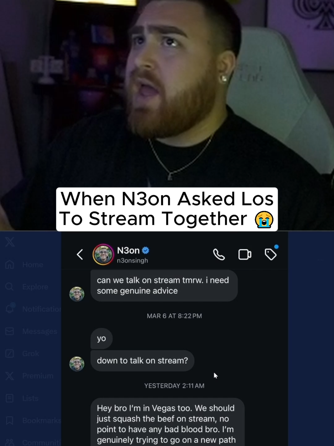 Los Ain't Going 😭 #lospollostv #funny #n3on #streamer #viral