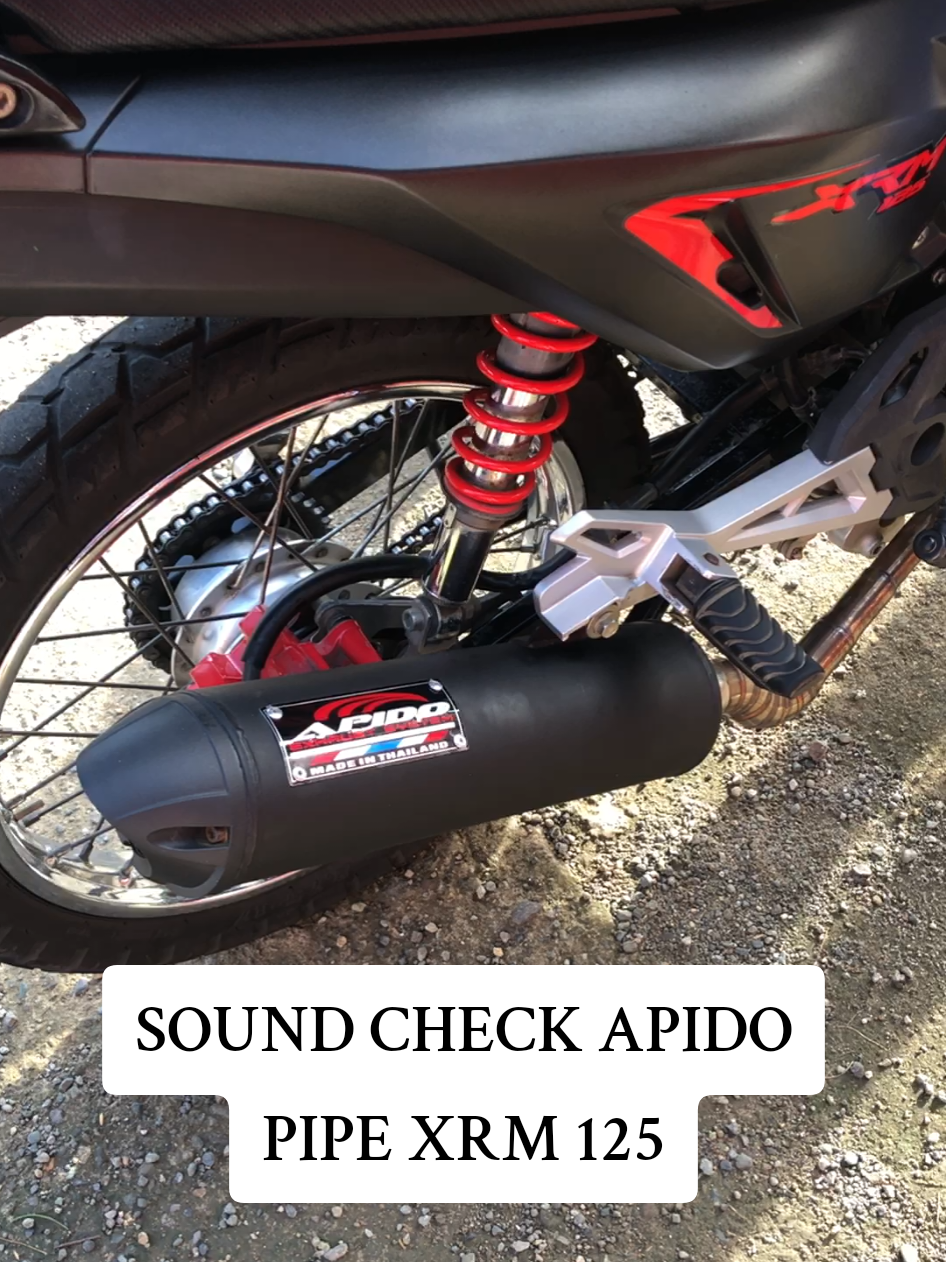 Sound Check Apido Pipe for Xrm 125 #apidopipe #apidopipe #pipe #xrmpipe #xrm125 