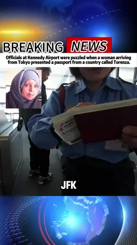 Officials at Kennedy Airport were puzzled when a woman arriving from Tokyo presented a passport from a country called Torenza.#news #foryou #tiktok #fyp 