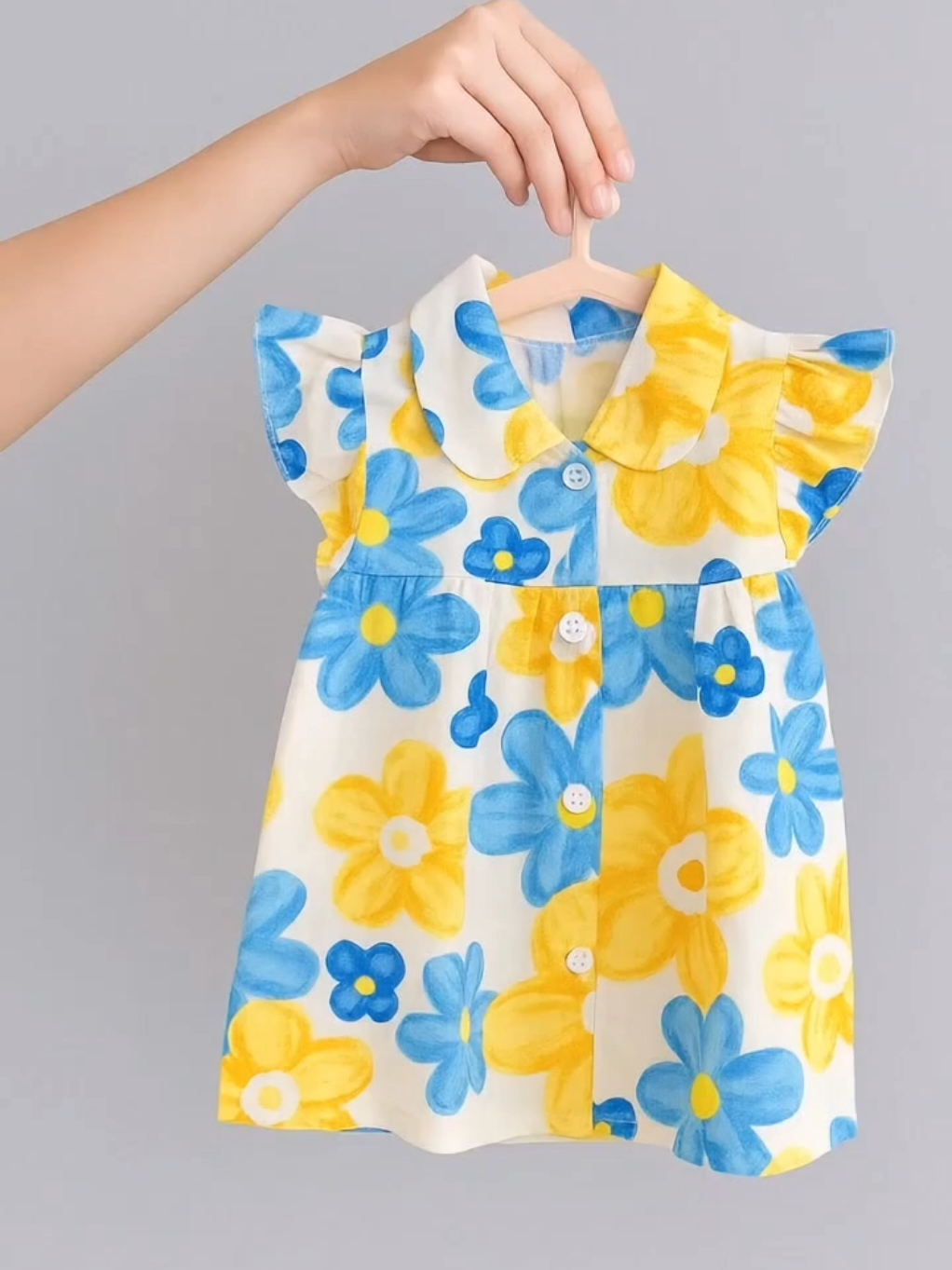 KALUNA DRESS BAYI LUCU RAYON KEKINIAN KANCING KATUN PEREMPUAN #outfitanak #dressanak #dressbayi #belilokal #bikids 