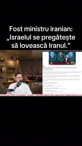Fost ministru iranian „Israelul se pregătește să lovească Iranul.” #fyp #stiriromania #breakingnews #unumihai #stiri 