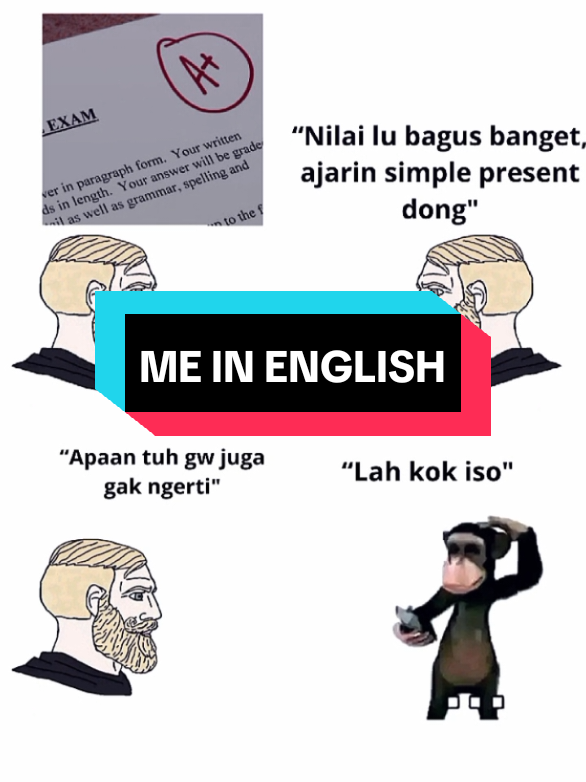 “Kok Bisa Ada Orang yang Ngerti Bahasa Inggris Tanpa Pernah Belajar?” Pernah gak sih kamu heran sama orang yang kayaknya gampang banget paham bahasa Inggris? Padahal secara teori mereka mungkin gak tau Simple Present itu apa, tapi anehnya tetap paham dan lancar ngomong.😭 Nah, ternyata alasannya gak rumit, otak mereka cuma beda cara belajar aja 😄 Sering Terekspos Dari Kecil 🐣 Mereka tumbuh sambil nonton film, denger lagu, atau main game berbahasa Inggris. Jadi, tanpa sadar otaknya udah terbiasa “mendengar, meniru, dan mengartikan” bahasa itu. Bahasa Jadi Kebiasaan, Bukan Pelajaran 🔄 Kalau kamu sering dengar ekspresi kayak “What’s up?” atau “I got you!”, lama-lama otak bakal ngerekam ritme, struktur, dan konteksnya, bukan cuma hafal arti katanya. Otak Anak-anak Lebih Adaptif 🧠 Anak kecil itu ibarat spons. Semakin muda terekspos bahasa asing, makin mudah mereka nangkep pola dan bunyi. Makanya, yang udah biasa dari kecil tuh keliatan “natural”. Perbadaan Mindset 💡 Orang yang belajar dari film atau lagu itu gak takut salah. Sementara yang belajar dari buku kadang terlalu mikir “ini grammar-nya bener gak ya?”, jadi malah ngerem progresnya. Jadi kalau kamu pengen lancar bahasa Inggris, jangan cuma fokus di hafalan. Bikin otak kamu kena paparan terus: nonton, denger, baca tapi jangan translate terus! Biarkan otakmu adaptasi secara alami, kaya bayi yang belajar ngomong. #thinkerhabits #thinkinghabit #english #is #easy 