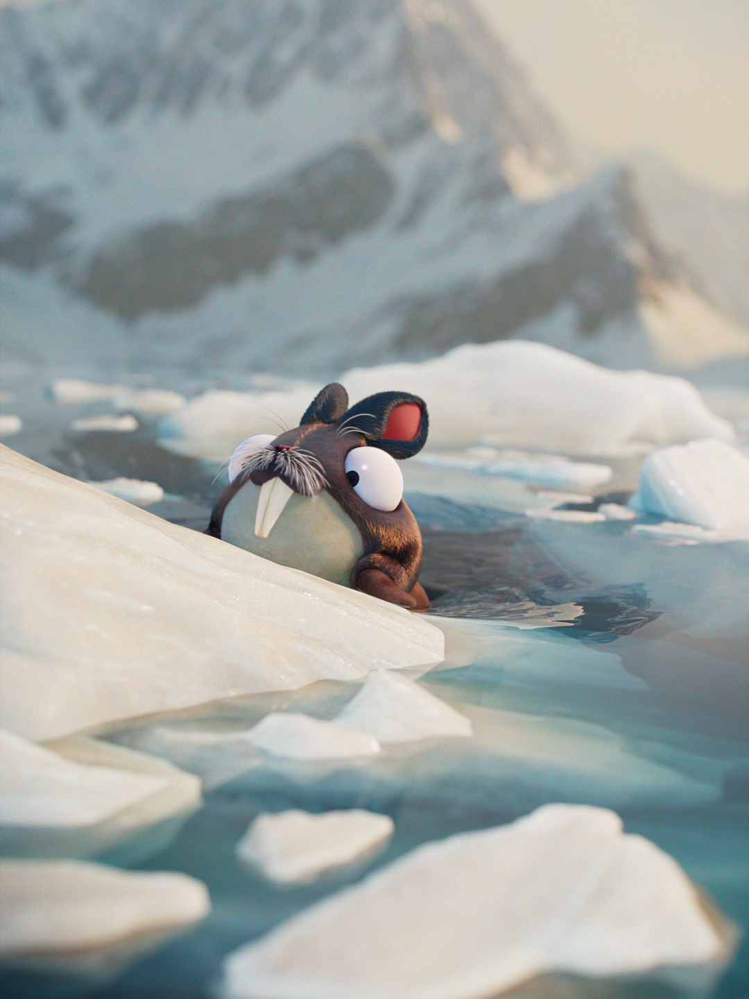😲 Remarkable discovery today. A rabbit-like creature, with enough body fat to survive on ice and in freezing seas. 💦 . . . #Zoomies #Mockumentary #AgoraStudio #CatContent #CatTok #3DAnimation #FunnyAnimals #FunnyCats #fyp