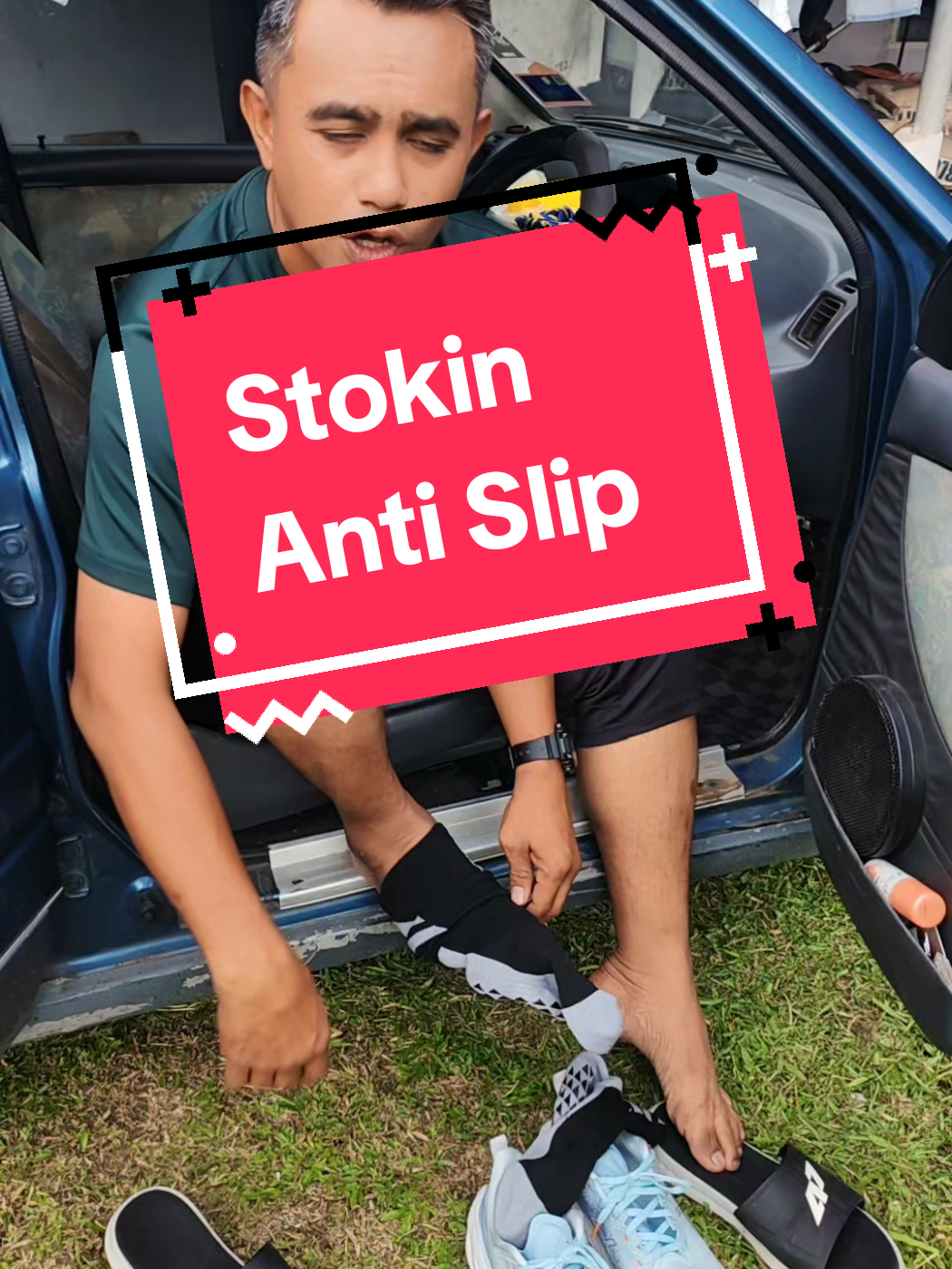 Lelaki Atau Perempuan Boleh Pakai Stokin Anti Slip Macam Ni.Yang Penting Harga Murah. #stokinmurah #antislip #fyp #sports #Outdoors 