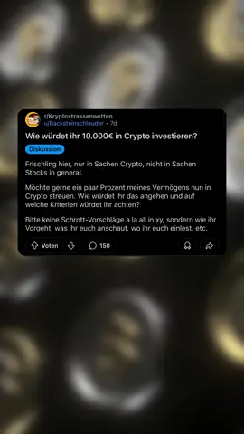 Wie würdet ihr 10.000€ investieren? #kryptowährungen #finanzen #investieren 