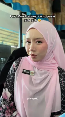 Shawl warna baby pink #cikgufarey 