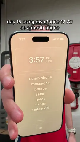 two hours is a great day 🫡 what’s your screen time today? #dumbphone #iphoneair #iphone17 #ios26