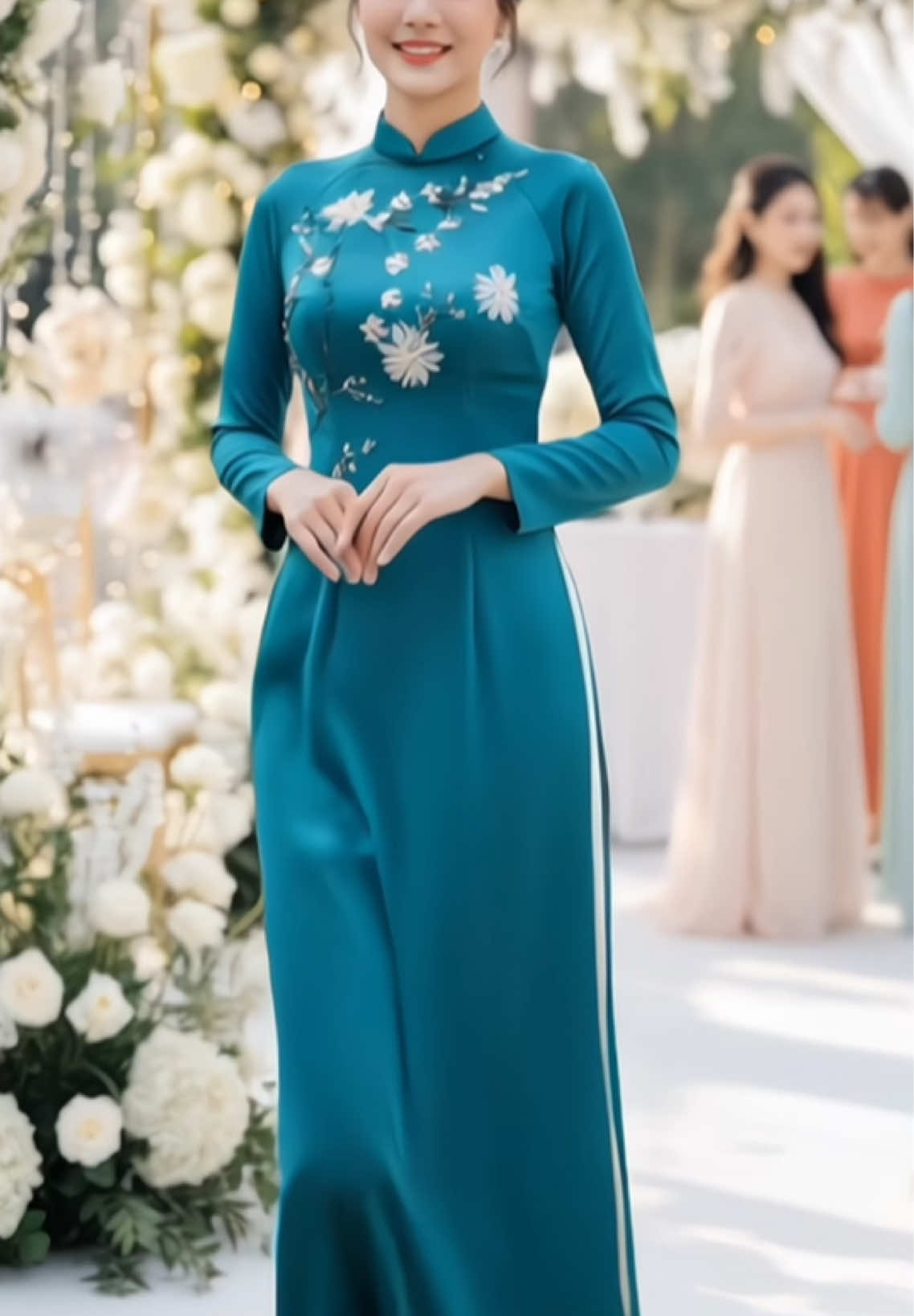 Áo dài tặng mẹ yêu thương #aodaivietnam #outfit #macgidexinh #aodaitangme #aodaichome 