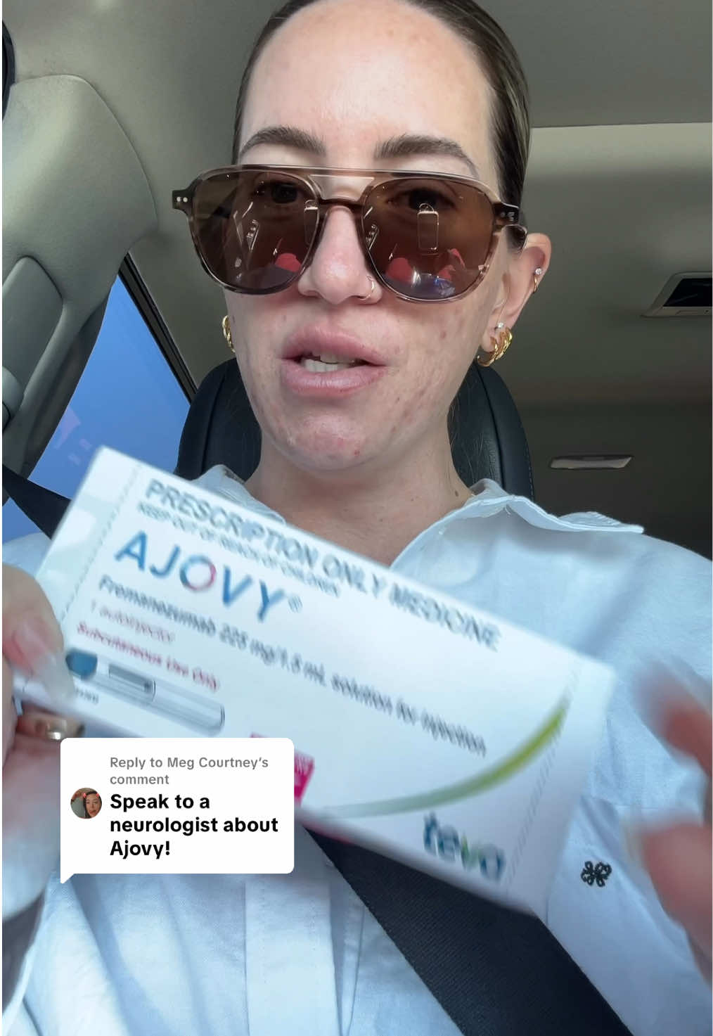 Replying to @Meg Courtney My first Ajovy Injection 🤞🏼🤕 #migraine #migrainerelief #ajovy 